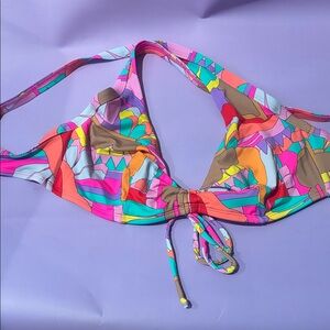 Body Glove Pink and Multicolor Bikini Top